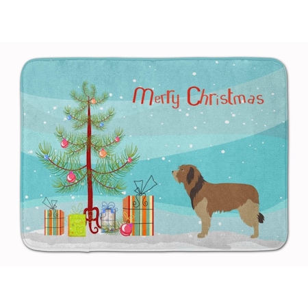 Carolines Treasures Catalan Sheepdog Christmas Machine Washable Memory Foam Mat BB8457RUG